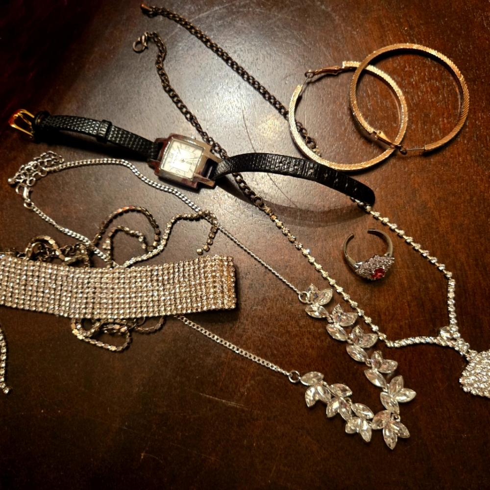 Elegant Silver and Gold Jewelry Set